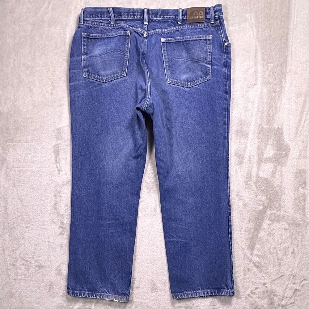 Lee Regular Fit Straight Leg Men's W42xL28 (Tag 44x32) Blue Denim Jeans 2100289‎